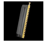 ZOAPDEBCEDiatonic Harmonica for Children& Adults, 12/16 Holes Chromatic Scale Harmonica C Key Black Gold Professional Mouth Harmonica Playing Musical Instrument harmonica Beginners(Black 16 Holes)