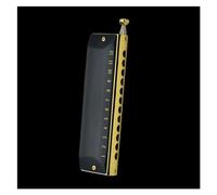 ZOAPDEBCEDiatonic Harmonica for Children& Adults, 12/16 Holes Chromatic Scale Harmonica C Key Black Gold Professional Mouth Harmonica Playing Musical Instrument harmonica Beginners(Black King 12 Holes