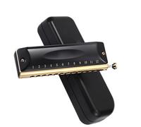 ZOAPDEBCEDiatonic Harmonica for Children& Adults, 12 Hole Chromatic Harmonica 16 Holes Mouth Harmonica Kit Black Professional Musical Instruments harmonica Beginners(12 Holes)