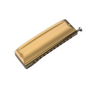 ZOAPDEBCEDiatonic Harmonica for Children& Adults, Student Harmonica Durable Silver Gold Professional Harmonica 12 Hole Chromatic Harmonica harmonica Beginners(Gold C)
