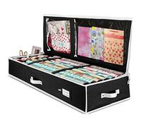 ZOBER Wrapping Paper Storage Containers - 40 Inch Gift Wrapping Organizer Storage W/Interior Pockets - Fits 20 Standard Rolls of Wrapping Paper, Bows, and Ribbons