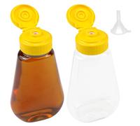 ZOBKGF 2 Pack Condiment Squeeze Bottles for Sauces, 200ml Condiment Bottle, Leakproof Honey Dispenser for Ketchup Mustard Salad Dressing
