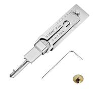 ZOBMIO SS002 Pro Lock Pick Set 2-in-1 - Stainless Steel Key Decoder & Lock Pick Tool for S Groove Locks, Compatible with Car/House Locks, Lightweight & Precise for Beginners/Professionals