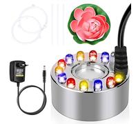 ZOBMIO Ultrasonic Nebuliser, Mini Mist Generator, 12 LED Fog, Halloween Ultrasonic Fog, Christmas Decoration, Fog Machine, Mini, for Ponds, Garden, Rock Garden, Yard