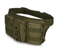 ZOBRO Fanny Pack For Men Women Lightweight Waist Bag With Adjustable Strap Portable Water Resistant Bum Bag Camouflage Training Fanny Pack For Outdoor,Green
