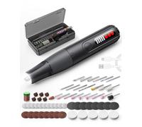 ZoCCee Rotary Tool, Cordless 8V Multi-Tool with 5 Variable Speeds and LED Light, Mini-Rotary Tool with 62 Accessories for Grinding, Polishing, Drilling, Engraving, Cutting, LED Display, Rechargeable