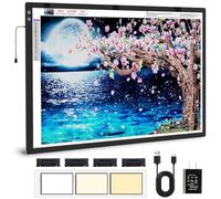 Zocelight A1(35.4''x 23.6'') Large Rechargeable Light Pad for Diamond Painting,6 Levels & Stepless Dimming Light Box for Tracing,3-Color Modes Light Board,Built-in 6000mAh Battery Light Table for Art