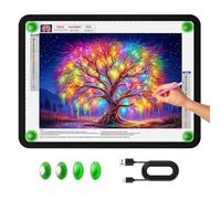 Zocelight A3 Diamond Art Light Board, 16.77×13.35inchs Light Pad,6000 Lux Super Bright Light Box for Tracing,Side Button Design,Magnet Light Table for Diamond Painting,Sketching,Weeding Vinyl(Black)
