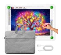 Zocelight A3 Light Pad with Bag, 16.77×13.35inchs Light Board,6000 Lux Super Bright Light Box for Tracing,Side Button Design,Magnet Light Table for Diamond Painting,Sketching,Weeding Vinyl(White)