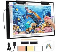 Zocelight Rechargeable A2 Light pad for Diamond Painting,A2 Light Board with 5200mAh Battery,6 Levels Dimming/3 Color temperatures 5500 Lux Super Bright Light Box for Drawing,Sketching,Animation