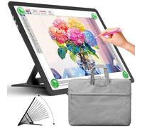 Zocelight Rechargeable A3 Light Board with Built-in Stand & Bag,Super Bright Magnetic Light Box for Tracing,Wireless Light Pad for Diamond Painting,Side Buttons,LED Light Table for Drawing,Sketching