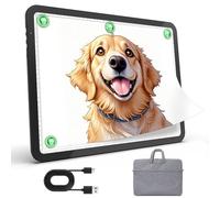 Zocelight Rechargeable A3 Tracing Light Box with Padded Case,Diamond Art Light Board with 4 Magnets,Wireless Light Pad for Diamond Painting,Ultra Bright Light Table for Drawing, Sketching(Black)