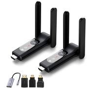 Zocibihi Upgraded Wireless HDMI Transmitter and Receiver, Supports up to 6 Devices Connected.Low Latency 165ft/50M Range with Dual-Band 2.4G/5.8G, Plug&Play for PC/Laptop/TV Box/Monitor