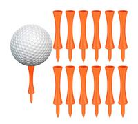 Zocipro 100Pcs 70mm Plastic Golf Tees, Orange Castle Golf Tees