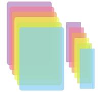 Zocipro 12Pcs Dyslexia Overlays, A4 Coloured Overlays with Reading Ruler | Coloured Dyslexia Aids for Reading Beginner, Dyslexia, ADHD, Irlens Syndrome, Reduce Visual Stress