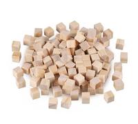 Zocipro 140Pcs Small Wooden Cubes 10mm, Square Wooden Blocks Natural for Craft, Unfinished Wood Cubes for DIY, Painting, Stamps, Handmade, Decoration, Woodcrafts