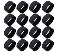 Zocipro 16Pcs Black Armbands Mourning, Elastic Black Armband Football, Loop Closure Sports Exercise Band Running Armband for Respect Memorial Soccer Basketball