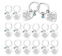 Zocipro 16Pcs Thank You Gift, May You Be Proud of The Work You Do Keychain, Heart Shaped Keychain, Appreciation Gifts for Employee Staff Colleague Teacher Doctor Nurse Coach Social Worker
