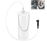 Zocipro 1L Brake & Clutch Fluid Bleeding Bottle with Hanging Hook, Brake Bleeder Bottle with 70cm Tube & Rubber Connector Adaptor Fits Most Bleeder Screws to Collect Brake Fluid