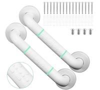 Zocipro 2Pcs Grab Rails for Bathroom, 12 inch Anti Slip Hand Rails with Luminous Ring, Shower Safety Handle Grab Bar, Hand Rail Support for Elderly, Children and Disability