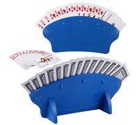 Zocipro 2Pcs Playing Card Holder, Hand-Free Plastic Game Card Holder for Kids, Standing Cards Holder Organized Poker/Dos/Bridge/Uno Extreme for Adult, Senior