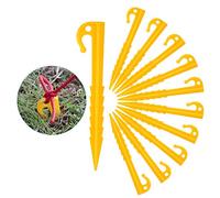 Zocipro 30 Pcs Plastic Durable Camping Pegs, Screw in Tent pegs, Strong Garden Ground Pegs with Spiral Design, Suitable for Camping Accessories, Camping Awning, Caravan Awnings