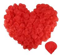 Zocipro 4000Pcs Red Rose Petals, Artificial Rose Petals for Bedroom, No-Taste Fade Emulation Silk Rose Petals for Romantic Scenes, Wedding Anniversary, Confession Decoration