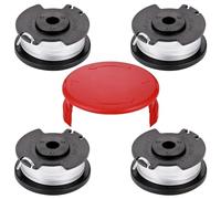 Zocipro 4Pcs Strimmer Spool for EIN-Hell Grass Trimmer GE-CT 18/28 Li TC, 16FT Long 1.6mm Trimmer Spool Line with Spool Cover Compatible with EIN-Hell Replacement Thread Spool TLE-03