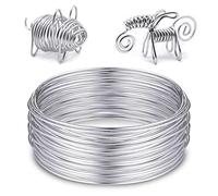 Zocipro Aluminum Craft Wire 12 Gauge, 66 Feet 2mm Thick Bendable Sculpting Flexible Wire for Bike Modelling, Skeleton, Floral Making, Jewelry Making, Weaving and Wrapping