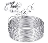 Zocipro Aluminum Craft Wire 9 Gauge, 33 Feet 3mm Thick Bendable Sculpting Flexible Wire for Bike Modelling, Skeleton, Floral Making, Jewelry Making, Weaving and Wrapping