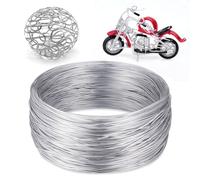 Zocipro Bendy Craft Wire 1mm Silver Plated, 50m - DIY Jewelry Making & Weaving, Flexible Model Wire