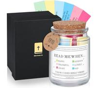 Zocipro Bible Verses Jar Glass, Read ME When -The Hope Bible Verses in a Jar English with 90 Coloring Scriptures, Christian Gifts for Women Men, Easter Bible Verses Religious Encouragement Gifts