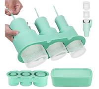 Zocipro Ice Cube Tray for Stanley Cup, New Pull-Out Design - Removal Without Touching The Ice, Silicone Ice Cube Moulds for 20-40Oz Tumbler Cups, Bin for Chilling Cocktails, Whiskey, Drinks, Coffee