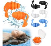 Zocipro Swimming Ear Plugs Adults, 4 Pair Soft Silicone 3-Layer Noise Cancelling Ear Plugs Swimming, Reusable Waterproof Ear Plugs, Ear Protection for Surfing, Showering, Water Sports