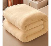 ZOCIS Fleece Throw Blanket - Double Sided Fluffy Warm Cozy Bed Blanket - Plush Fuzzy Lightweight Throws - Soft Blanket for Sofa Couch Travel Settees All Season,200x230cm,Beige