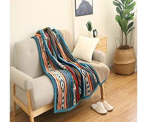 ZOCIS Sherpa Fleece Throw Blanket, Thick Double Sided Flannel Blankets, Reversible Soft Faux Fur Throws, Warm Plush Blankets for Sofa Bed Couch Travel,140x180cm,Style1