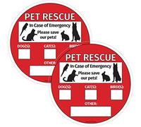ZOCO - Save Our Pets Window Clings (2-Pack) - 5-Inch Emergency Rescue Decals for Dogs, Cats, and Other Pets - Fire Alert Static Vinyl Sign - Customizable, Reusable, Indoor Use