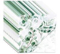 ZOCONE 100 Pack Eucalyptus Napkins Sage Green Leaves 33x33cm, Disposable Wedding Vintage Sage Green Paper Napkins Eucalyptus Leaf for Garden Wedding Party
