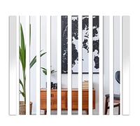 ZOCONE 12-Pack Mirror Stickers, 15.75in Long Self Adhesive Acrylic Wall Mirror Tiles, Modern Frameless Rectangular Space Themed Unbreakable Shatterproof Detachable Home Decor for Bedroom, Living Room