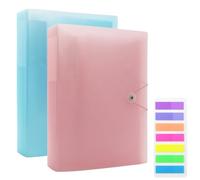 ZOCONE 2 Pcs A4 Display Folder Total 200 Pockets, A4 Display Book Folders Document Book | Presentation Folders Document Project Folder with Plastic Sleeves & Safety Rope for Office (A)