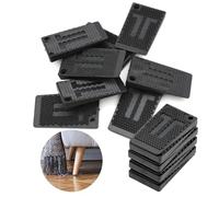 ZOCONE 25 Pack Plastic Furniture Shim Wedges for Fixing Wobbly Furniture - Black Table, Non-Slip Levelers