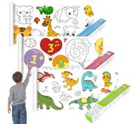ZOCONE 3 Pack Children's Drawing Roll 118'' x11.8'' DIY Art Colouring Drawing Paper Roll for Kids Party Funny Painting Sheets Colouring Roll of Drawing Paper Color Filling (Dinosaurs Animal Numbers)