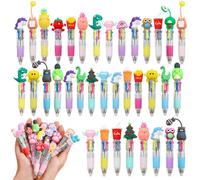 ZOCONE 36 Pcs Multicoloured 4 in 1 Retractable Ballpoint Pens, Multicolour Pens All in One, 4 Color Animal Multi Colour Pen for Party Bags, Kids Gift School Supplies