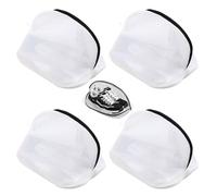 ZOCONE 4 PCS Shoe Washing Bags with Zips for Laundry, Durable Mesh Bags for Washing Trainer Shoes, Socks and Bras