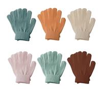 ZOCONE 6 Pairs Kids Winter Gloves, Pure Colour Kid's Magic Winter Gloves for Boys Girls, Knitted Children Winter Gloves for Age 6 to 10, Magic Kids Gloves for Riding Cycling Bike Outdoors Sports(B)