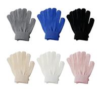 ZOCONE 6 Pairs of Winter Children's Gloves, Magical Stretchy Warm Knitted Gloves, Mittens Boys or Girls for Outdoor Sports Cycling 5 to 10 Years, a, 5-10 Years