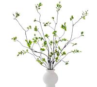 ZOCOYUU 4 Pcs Artificial Ficus Branches Faux Eucalyptus Stems, 95cm/35.4" Fake Stems Artificial Plants Olive Tree for Home Decor Tables Vases Garden Decoration (4 Pcs Faux Green Stems-35.4"/90cm)