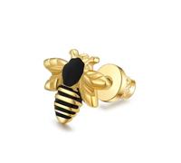 ZOCOYUU Bumble Bee Stud Earrings for Women, Bee Jewellery Gifts for Girls (Gold)