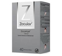 Zocular Zocuwipe Eyelid Wipes with Natural Okra Complex - Gentle Eyelid Cleansing & Moisturizing Pads - 40 Count