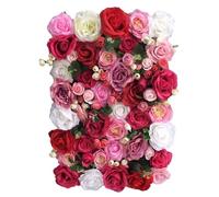 ZOCWJK Artificial 3D Flowers Wall Panel Backdrop, Artificial Flowers Wall Decoration Silk Flower Panels Flower Wall for Home Festival Photo Background Wall(1x2m